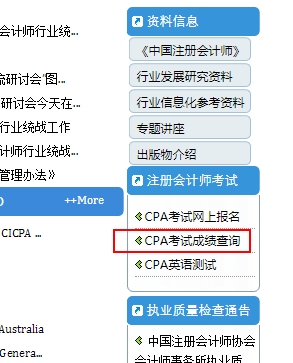 CPA考試成績(jī)查詢2