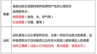 需要和動(dòng)機(jī)的概念