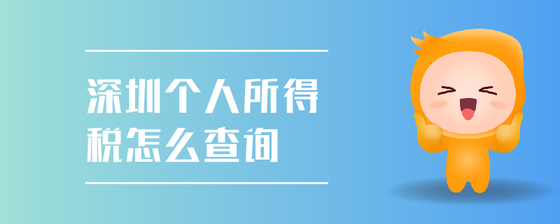 深圳個人所得稅怎么查詢
