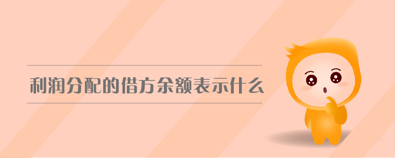 利潤分配的借方余額表示什么 利潤分配的借方余額表示什么