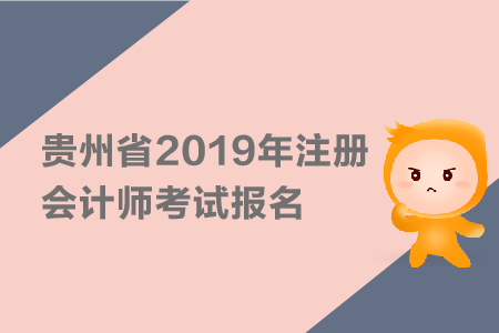 貴州省2019年注冊會計師考試報名開始了嗎？