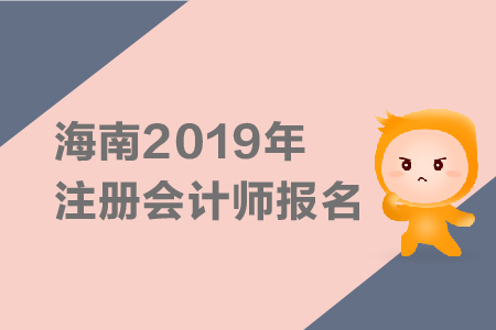 海南2019年注冊會計師報名簡章公布了嗎？