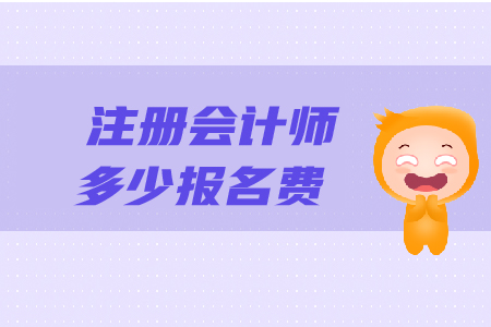 2019年注冊會計師需要多少報名費？