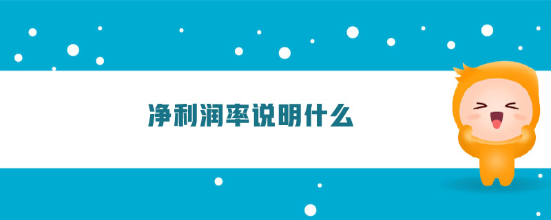 凈利潤(rùn)率說明什么 凈利潤(rùn)率說明什么