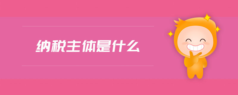 納稅主體是什么 納稅主體是什么