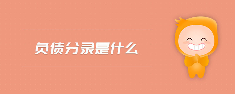 負(fù)債分錄是什么 負(fù)債分錄是什么