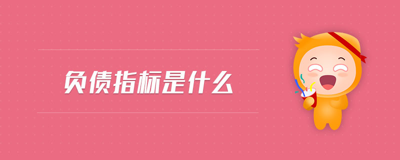 負(fù)債指標(biāo)是什么