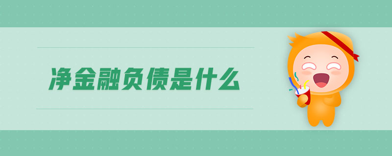 凈金融負債是什么 凈金融負債是什么