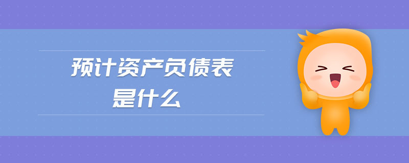 預(yù)計(jì)資產(chǎn)負(fù)債表是什么