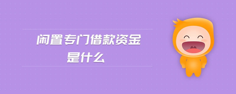 閑置專門借款資金是什么