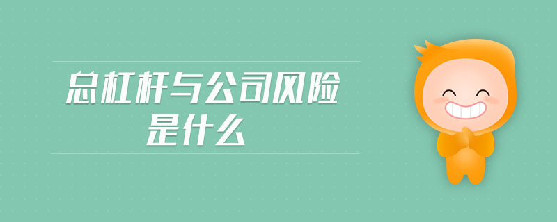總杠桿與公司風(fēng)險(xiǎn)是什么