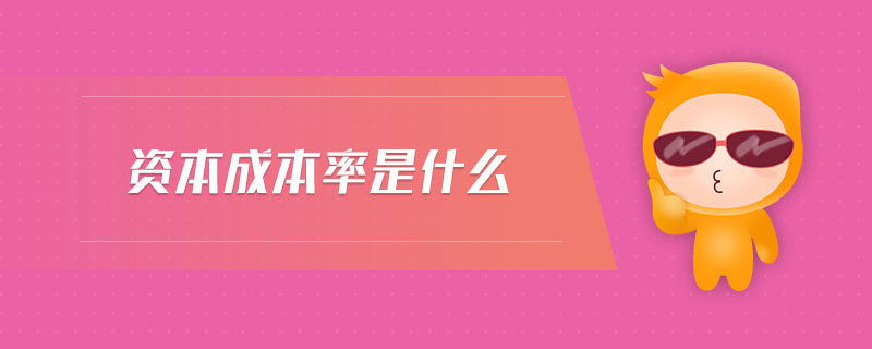 資本成本率是什么 資本成本率是什么