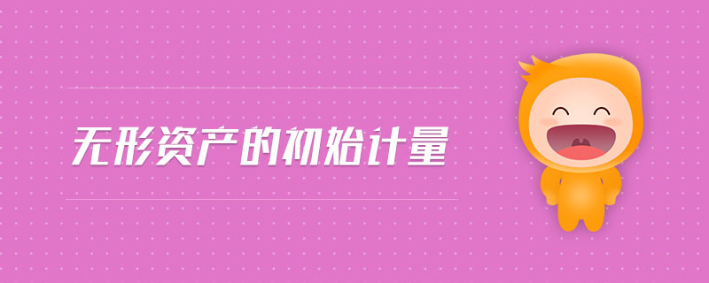 無(wú)形資產(chǎn)的初始計(jì)量