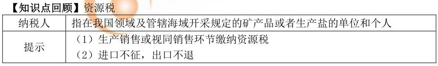 初級(jí)會(huì)計(jì)資源稅