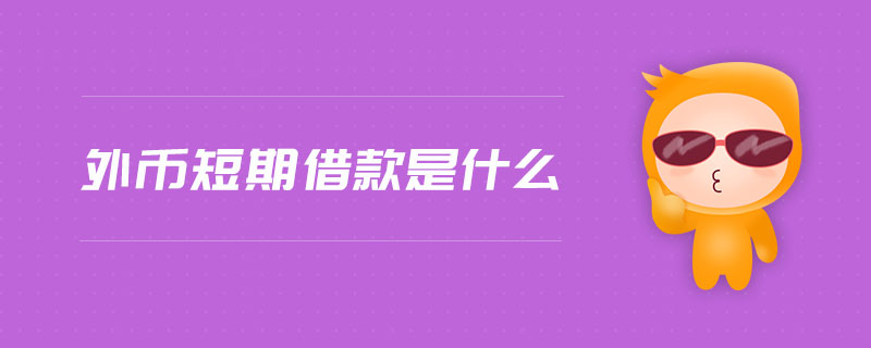 外幣短期借款是什么