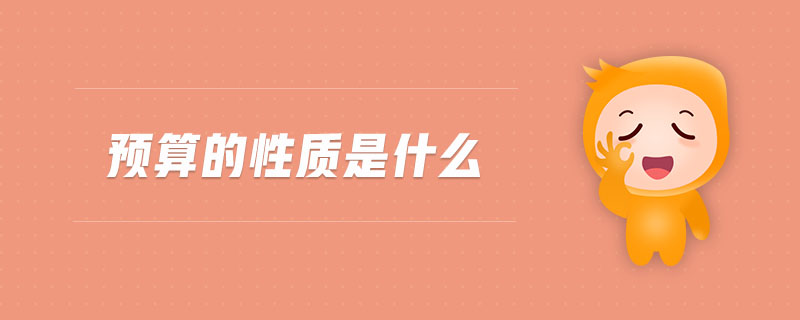 預(yù)算的性質(zhì)是什么 預(yù)算的性質(zhì)是什么