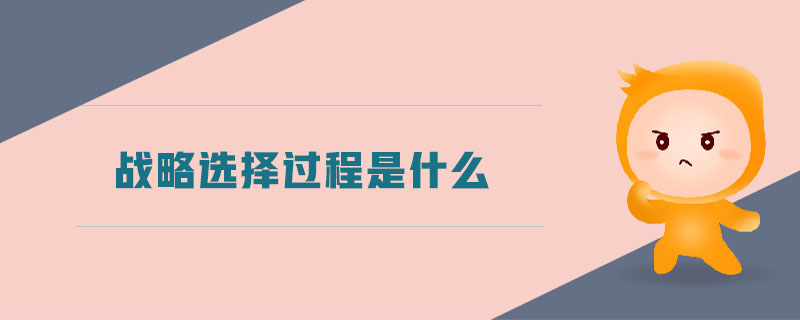 戰(zhàn)略選擇過程是什么 戰(zhàn)略選擇過程是什么