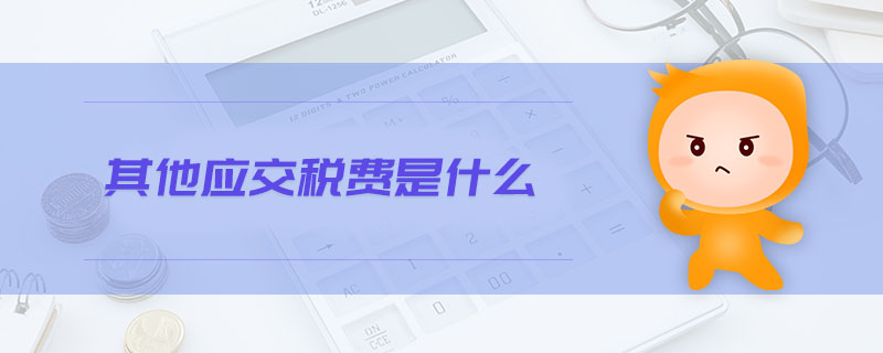 其他應交稅費是什么 其他應交稅費是什么