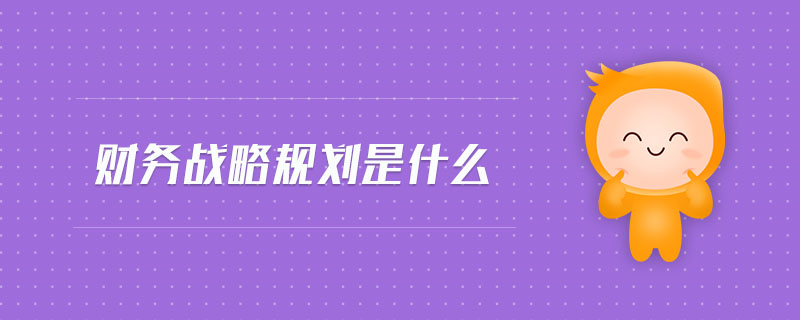 財務(wù)戰(zhàn)略規(guī)劃是什么