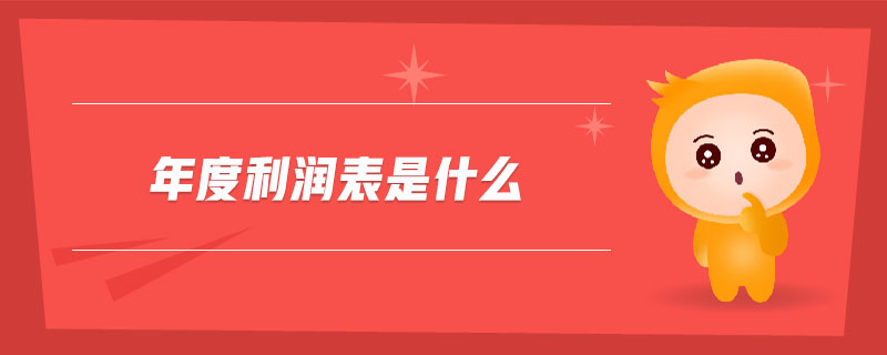 年度利潤(rùn)表是什么