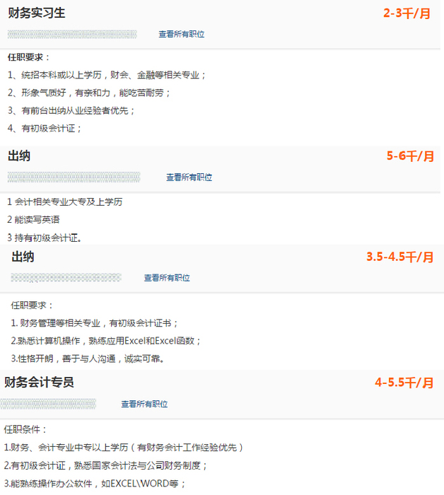 初級會計招聘啟事