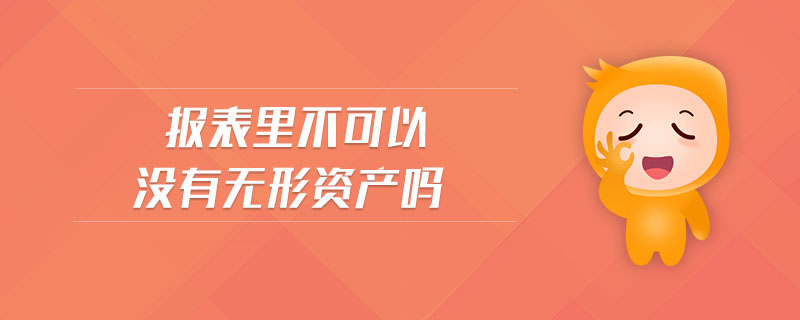 報(bào)表里不可以沒有無形資產(chǎn)嗎 報(bào)表里不可以沒有無形資產(chǎn)嗎