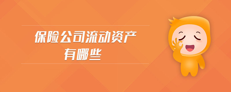 保險(xiǎn)公司流動(dòng)資產(chǎn)有哪些