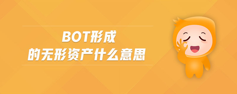 bot形成的無形資產(chǎn)什么意思