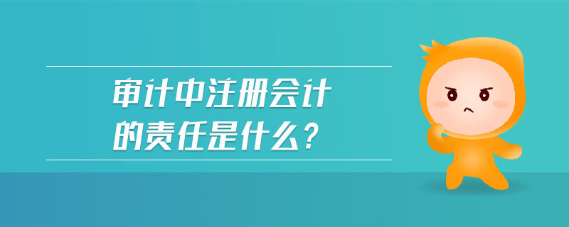 審計中注冊會計師的責任是什么?