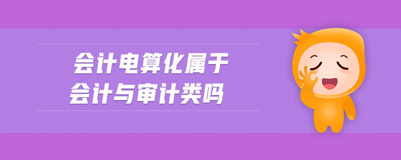 會計電算化屬于會計與審計類嗎