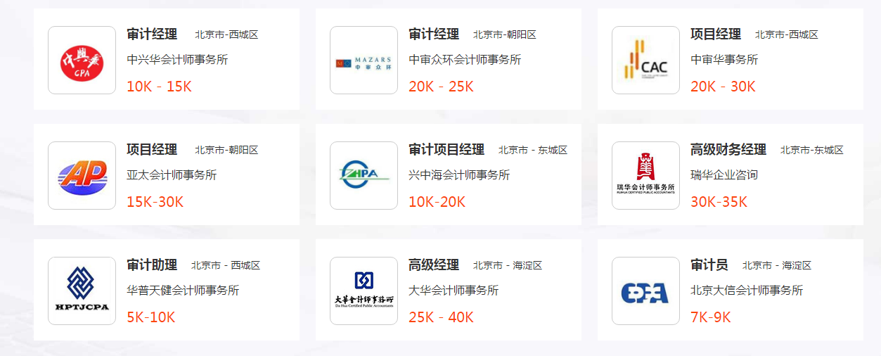 會(huì)計(jì)事務(wù)所招聘要求