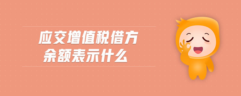 應(yīng)交增值稅借方余額表示什么