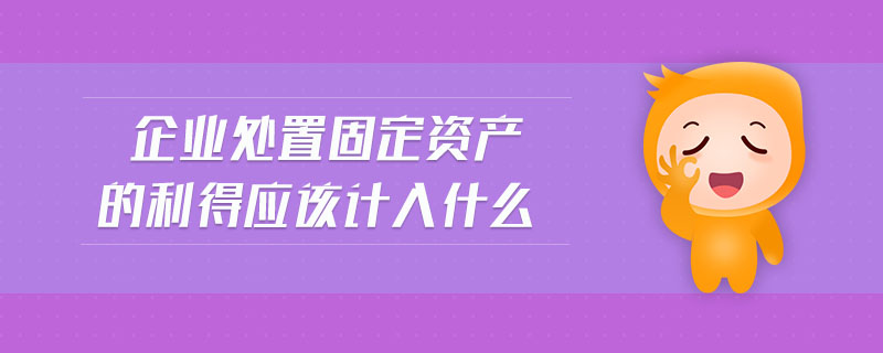 企業(yè)處置固定資產(chǎn)的利得應(yīng)該計(jì)入什么 企業(yè)處置固定資產(chǎn)的利得應(yīng)該計(jì)入什么