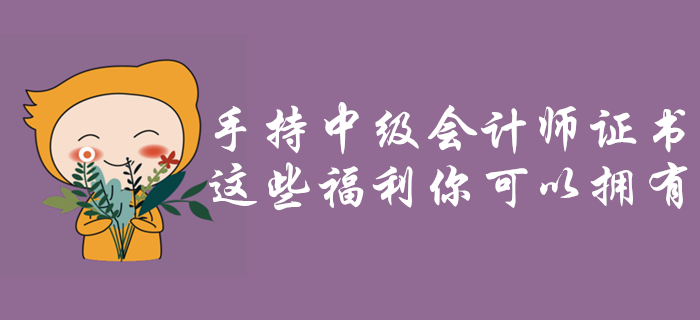 手持中級(jí)會(huì)計(jì)師證書，這些福利政策你可以擁有！