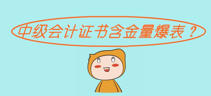 中級會計職稱含金量爆表？別不信！一文帶你了解證書潛力！