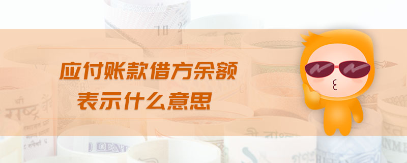 應(yīng)付賬款借方余額表示什么意思 應(yīng)付賬款借方余額表示什么意思