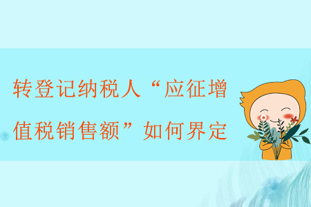 轉(zhuǎn)登記納稅人“應(yīng)征增值稅銷售額”如何界定？