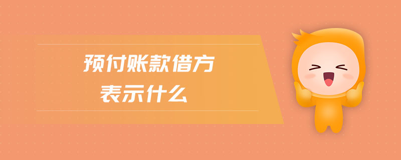 預(yù)付賬款借方表示什么