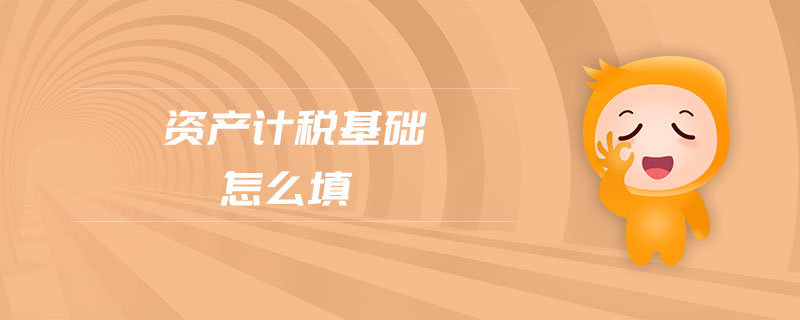 資產(chǎn)計(jì)稅基礎(chǔ)怎么填
