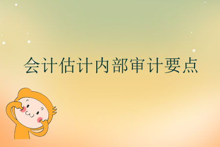 會計估計內(nèi)部審計要點(diǎn)