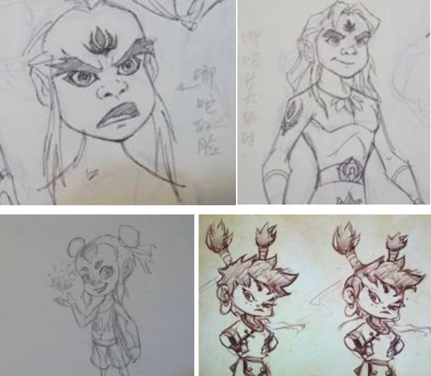 哪吒設(shè)計(jì)手稿