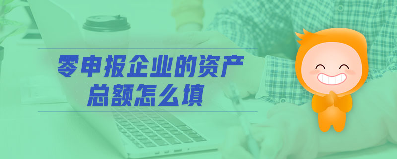 零申報企業(yè)的資產(chǎn)總額怎么填 零申報企業(yè)的資產(chǎn)總額怎么填