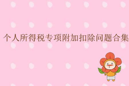 個(gè)人所得稅專項(xiàng)附加扣除問題合集