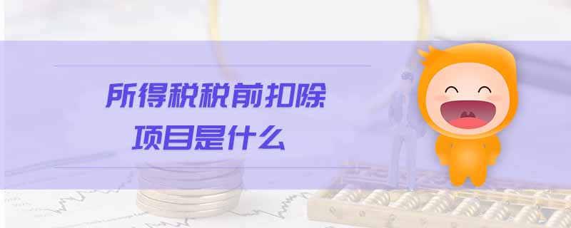 所得稅稅前扣除項(xiàng)目是什么