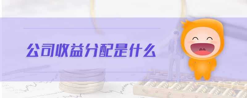 公司收益分配是什么 公司收益分配是什么