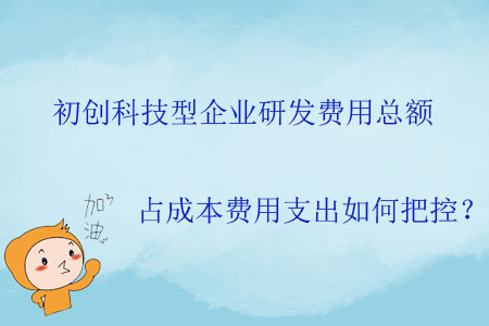 初創(chuàng)科技型企業(yè)研發(fā)費用總額占成本費用支出如何把控？
