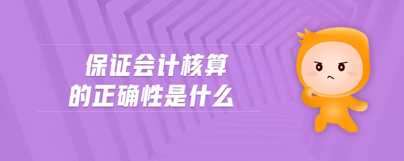保證會計核算的正確性是什么 保證會計核算的正確性是什么
