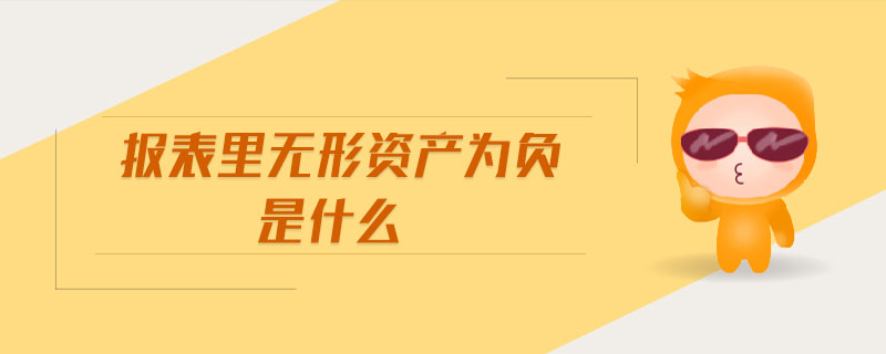 報表里無形資產(chǎn)為負是什么