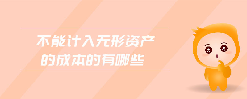 不能計(jì)入無形資產(chǎn)的成本的有哪些