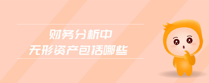 財務分析中無形資產包括哪些